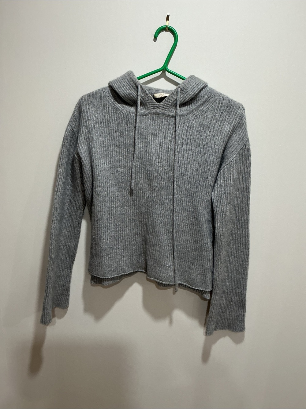 Nap loungewear Cozy Ribbed Knit Hoodie in cashmere - Light Gray size small